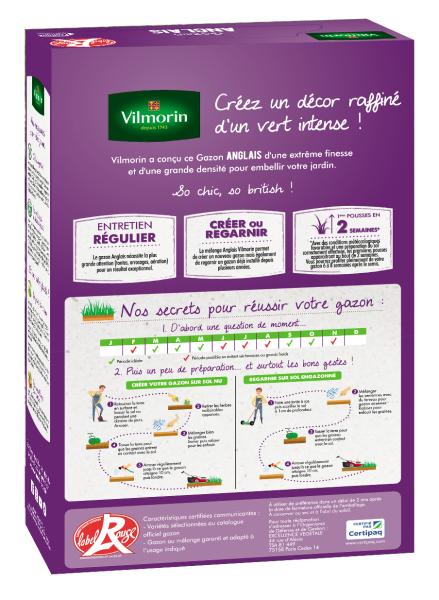 Anglais - Gazon Anglais Label Rouge - 250 g - PACKAGING_3D_VERSO